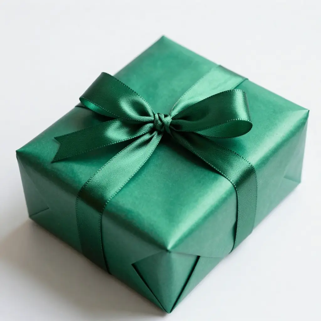Beautifully wrapped gift with ribbon and bow